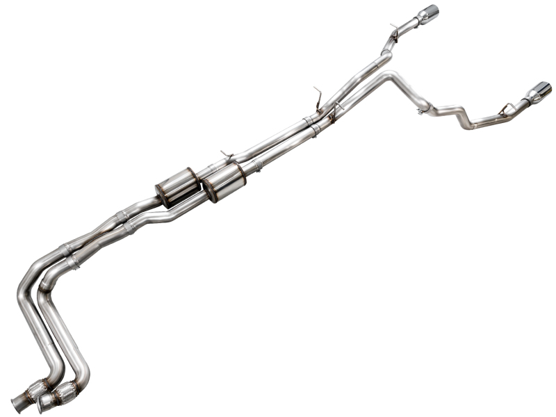 RAM 1500 Performance Exhaust - AWE Tuning - 0FG Catback Touring - Chrome Silver - `25-`27